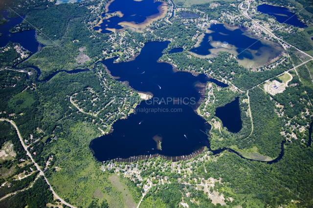 Strawberry Lake in Livingston County, Michigan